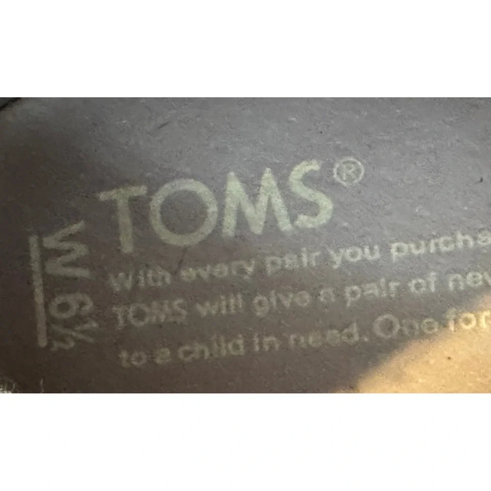 TOMS Womens Black White Woven Fabric Peep Toe Wedge Heels Size‎ 6.5